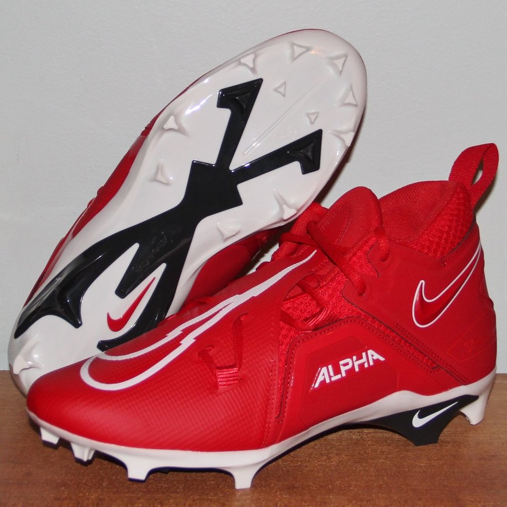 Nike Alpha Menace Pro 3 Football Cleats Mens 9.5 University Red